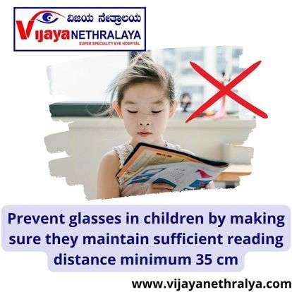 Its very important for children to maintain distance when they are viewing close objects