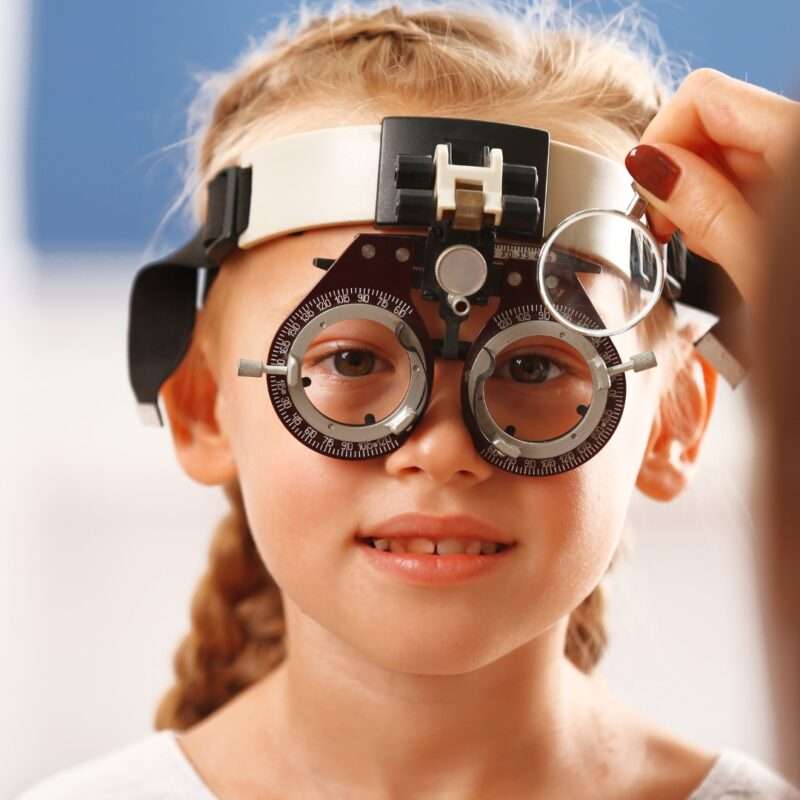 eye check-up of little girls