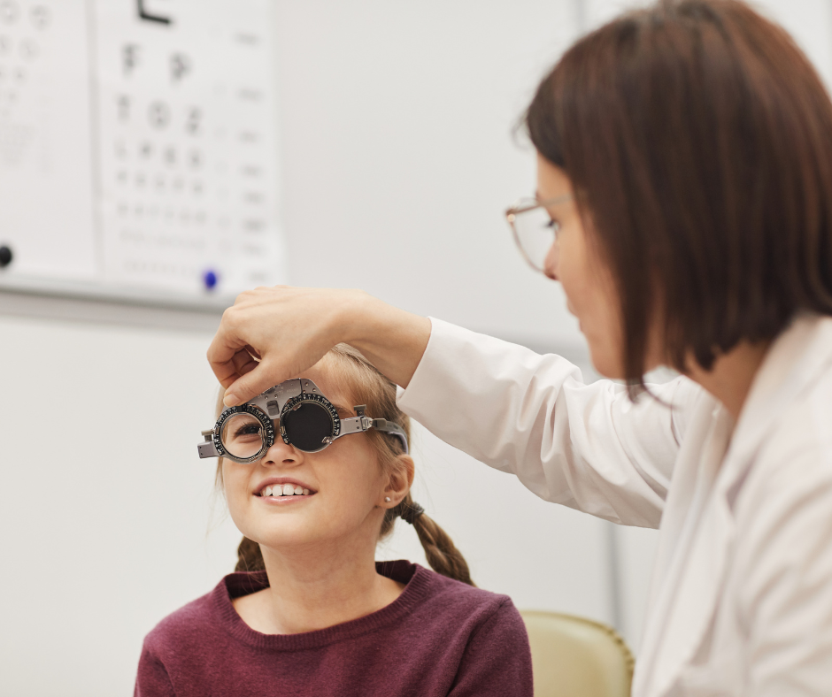 eye check-up by  pediatric ophthalmologist