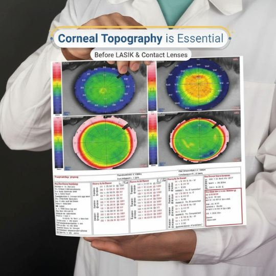 Corneal Topography eye Test Result