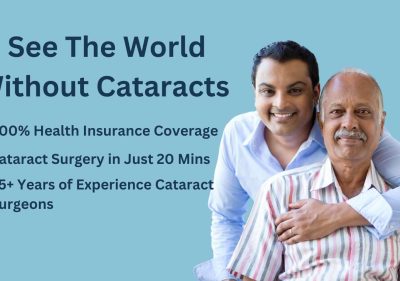 father and son are happy after cataract surgery getting clear vision