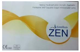 FREEDOM ZEN Yellow Hydrophobic Acrylic Foldable lens