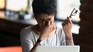 Eyestrain or headaches when reading or working on near tasks