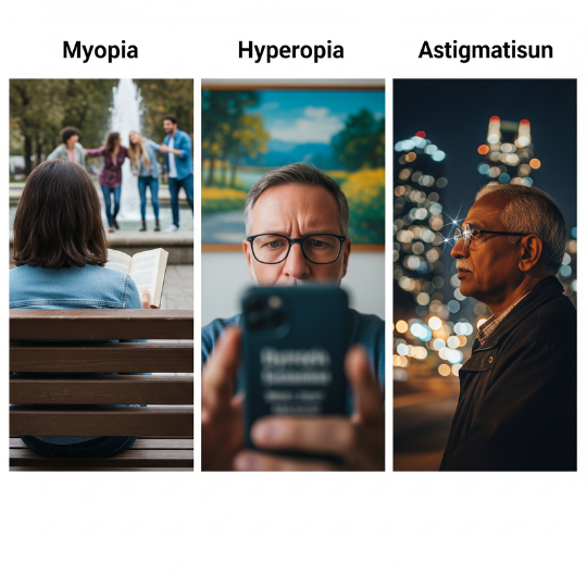 Common types of refractive errors